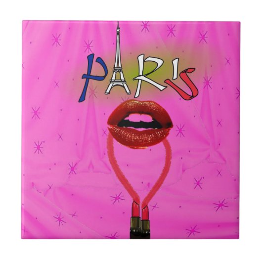 Keramische Tegel Parijs Tegeltje (Voorkant)