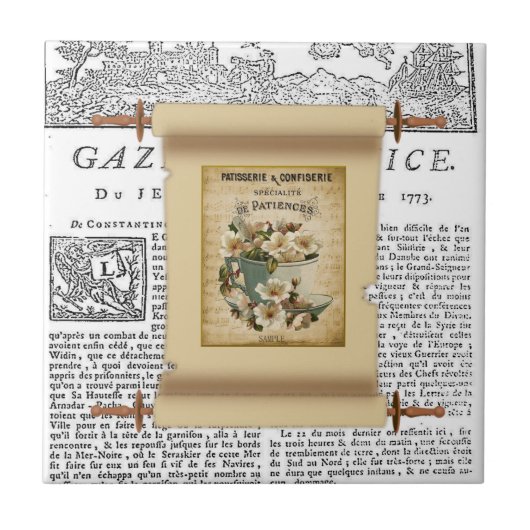 Keramische Tegel Paris France Nieuws Tegeltje (Voorkant)