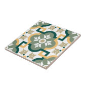 Keramische tegel - Patroon 1 Hunter Green/Rust/Gol Tegeltje (Zijkant)