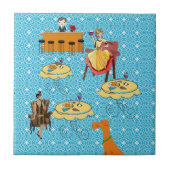 Keramische Tegel Retro Tegeltje (Voorkant)