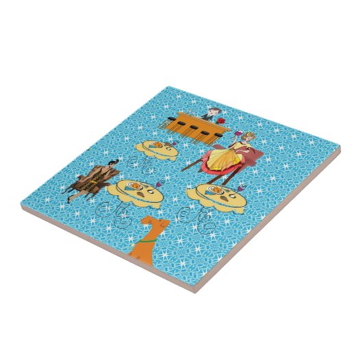 Keramische Tegel Retro Tegeltje (Zijkant)