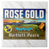 KERAMISCHE TEGEL - ''Rose Gold'' - kratlabel Tegeltje (Voorkant)