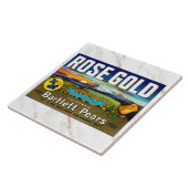 KERAMISCHE TEGEL - ''Rose Gold'' - kratlabel Tegeltje (Zijkant)