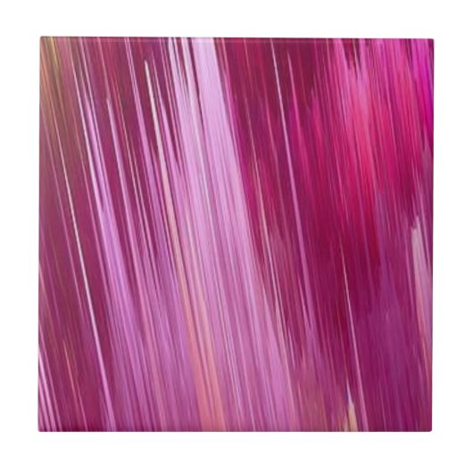 Keramische Tegel Roze borstelpatroon Tegeltje (Voorkant)