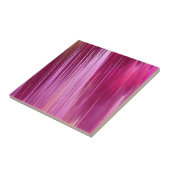 Keramische Tegel Roze borstelpatroon Tegeltje (Zijkant)