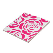 Keramische tegel roze luipaard tegeltje (Zijkant)