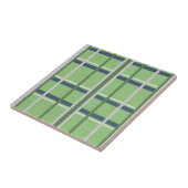 Keramische Tegel Rustiek Groene Country Stripe Tegeltje (Zijkant)