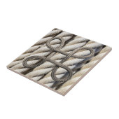 Keramische Tegel Rustiek Touw Natuur Land Tegeltje (Zijkant)