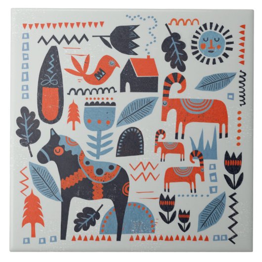 Keramische tegel - Scandinavisch Collectie Tegeltje (Voorkant)