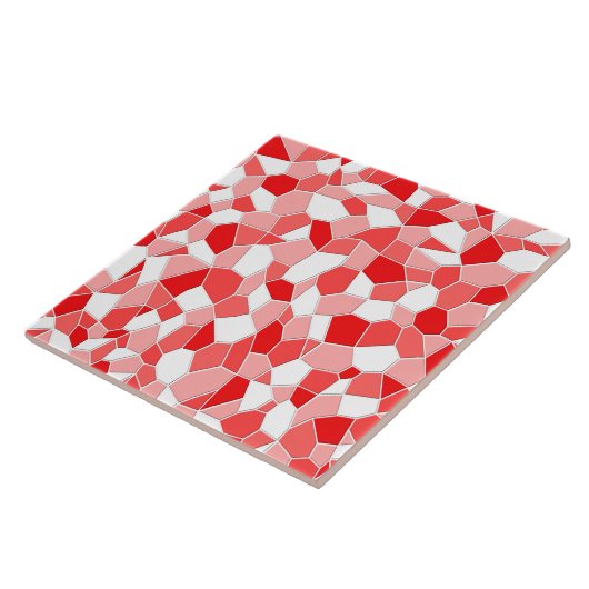 Keramische tegel - Shades of Red Mosaic Tegeltje (Zijkant)