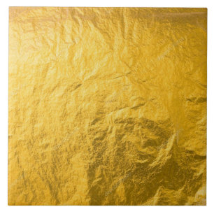 Keramische Tegel - Shinny Gold Leaf Tegeltje