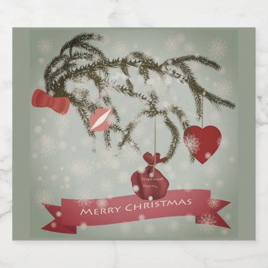 Keramische Tegel Sparkling Wijnetiket (Enkel label)