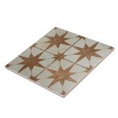 Keramische Tegel - Star Burst Beige Tegeltje (Zijkant)