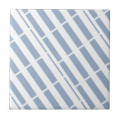 Keramische Tegel Stripe Blauw & Wit Stripe Tegeltje (Voorkant)