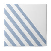 Keramische Tegel Stripe Blauw & Wit Stripe Tegeltje (Voorkant)