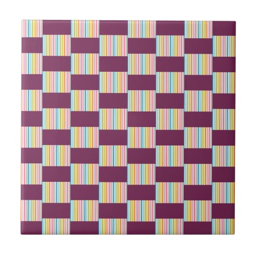 Keramische Tegel Stripe Tegeltje (Voorkant)