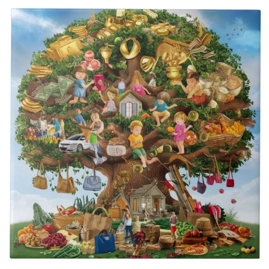 Keramische tegel tegeltje (Voorkant)