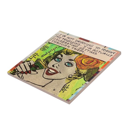 Keramische tegel tegeltje (Zijkant)