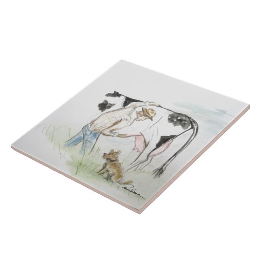 Keramische tegel tegeltje (Zijkant)