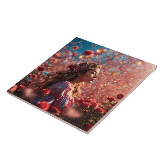 Keramische tegel tegeltje (Zijkant)