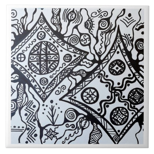 Keramische tegel tegeltje (Voorkant)