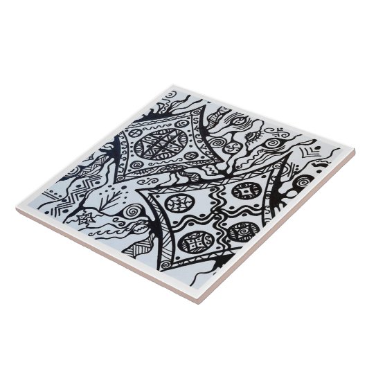 Keramische tegel tegeltje (Zijkant)