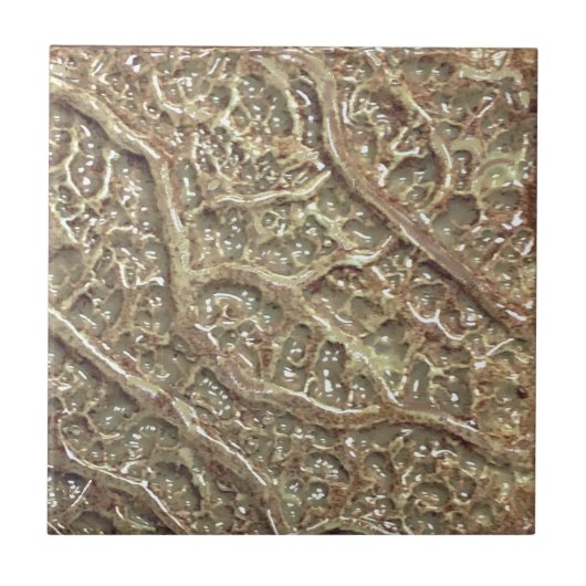 Keramische Tegel Textured Taupe Tegeltje (Voorkant)