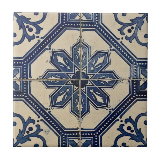 Keramische Tegel - Traditionele Portugese Azulejo Tegeltje (Voorkant)