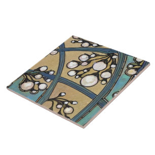 keramische Tegel Trivet Art Deco geometrisch Tegeltje
