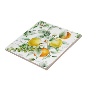 Keramische Tegel/Trivet-Citrus Keramische Tegel Tegeltje