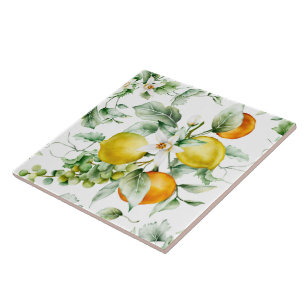 Keramische Tegel/Trivet-Citrus Keramische Tegel Tegeltje