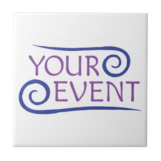 Keramische Tegel Trivet Company Event Logo Promoti Tegeltje (Voorkant)