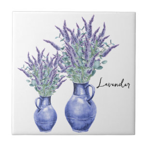 Keramische Tegel/Trivet-Floral Lavendel Tegeltje
