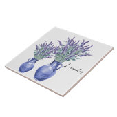 Keramische Tegel/Trivet-Floral Lavendel Tegeltje (Zijkant)