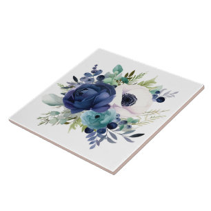 Keramische Tegel/Trivet-Floral Tegeltje