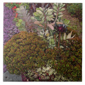 KERAMISCHE TEGEL/TRIVET "GEMENGDE BLOEMGROEP" TEGELTJE (Voorkant)