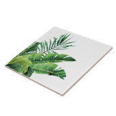 Keramische Tegel/Trivet-tropische handpalmen Tegeltje (Zijkant)