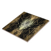 keramische tegel uit de jaren twintig tegeltje (Zijkant)