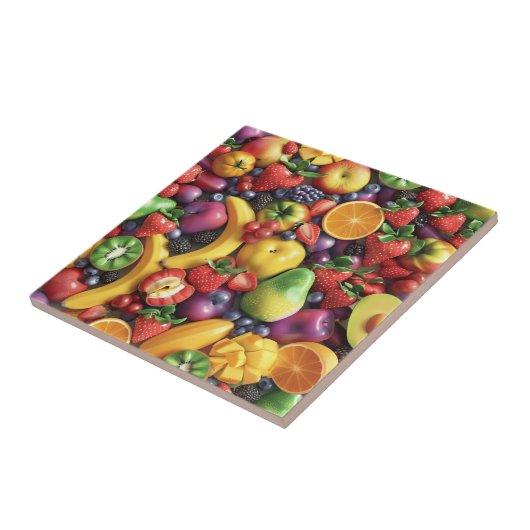 Keramische Tegel van gemengd fruit Tegeltje (Zijkant)