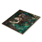 Keramische Tegel van kathedraal Glas in lood met z Tegeltje (Zijkant)