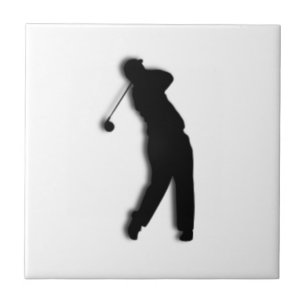 Keramische tegel van mannelijke golfer tegeltje