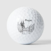  keramische Tegel van Praag Golfballen (Voorkant)