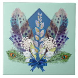 KERAMISCHE TEGEL - VEREN EN VOGELS TEGELTJE