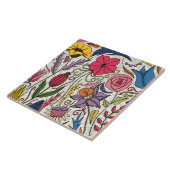 Keramische tegel "Vette tuin" Tegeltje (Zijkant)