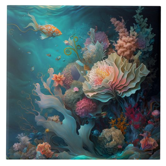 Keramische tegel voor de zee- en oceaanleven tegeltje (Voorkant)