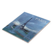 keramische tegel voor Eiffeltoren van Parijs Tegeltje (Zijkant)