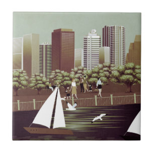 Keramische tegel voor het landschap tegeltje