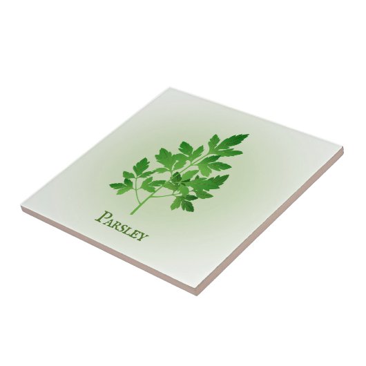 Keramische Tegel voor peterselie kruidenontwerp Tegeltje (Zijkant)