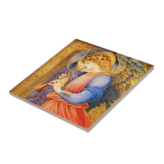 Keramische Tegel vóór Raphaelite, Angel-keramische Tegeltje (Zijkant)