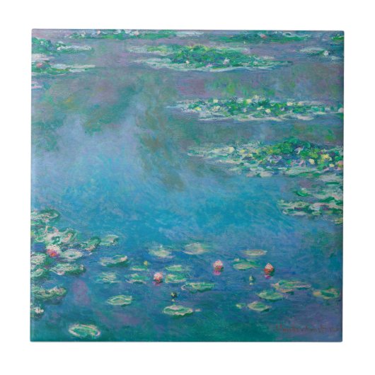 KERAMISCHE TEGEL : " WATERLITEITEN " PER MONET TEGELTJE (Voorkant)